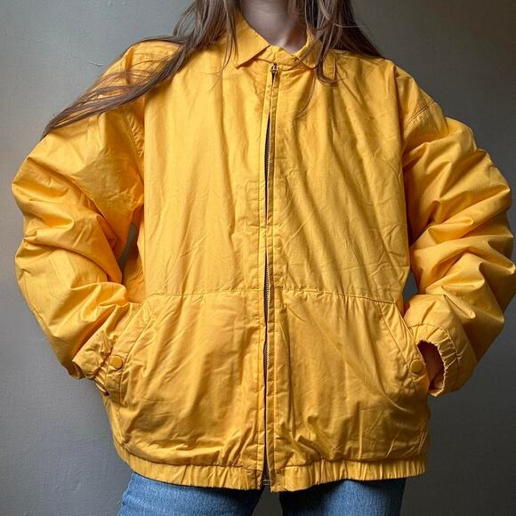 Vintage Claybrooke Yellow Cotton Chore Coat Medium Cotton Coraline - Picture 2 of 3